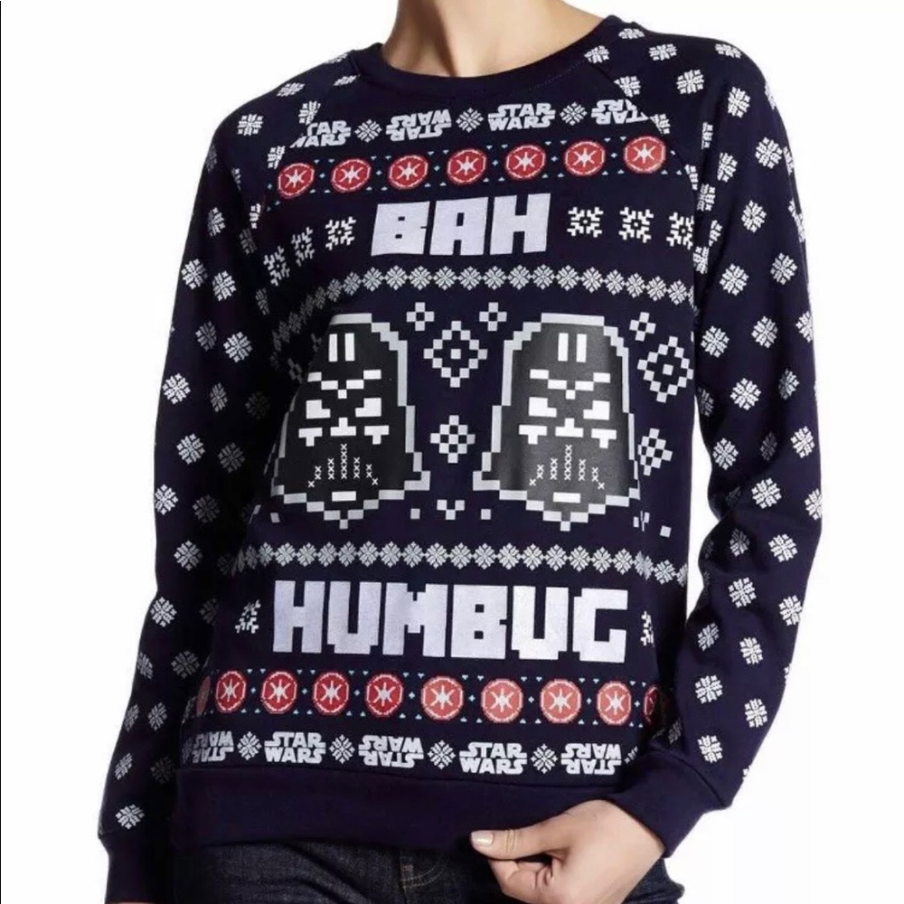 Star Wars Crew Neck Christmas Sweater Sz L